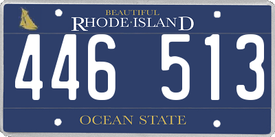RI license plate 446513