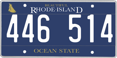 RI license plate 446514
