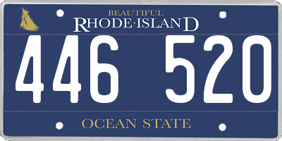 RI license plate 446520