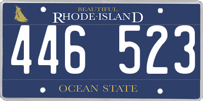 RI license plate 446523