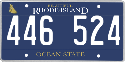 RI license plate 446524