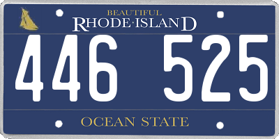 RI license plate 446525