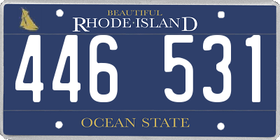 RI license plate 446531
