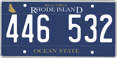 RI license plate 446532