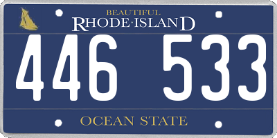 RI license plate 446533