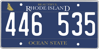 RI license plate 446535