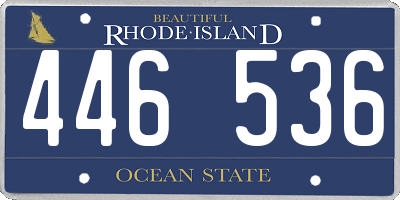 RI license plate 446536