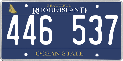 RI license plate 446537