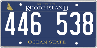 RI license plate 446538