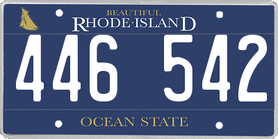 RI license plate 446542