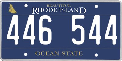 RI license plate 446544