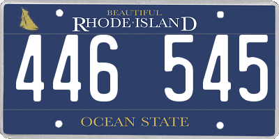 RI license plate 446545