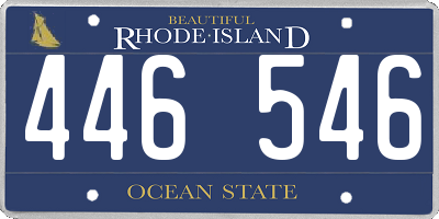 RI license plate 446546