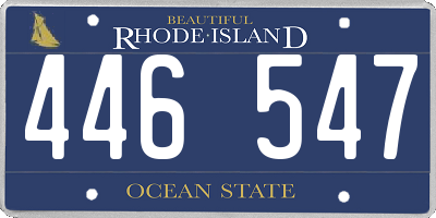 RI license plate 446547