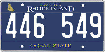 RI license plate 446549