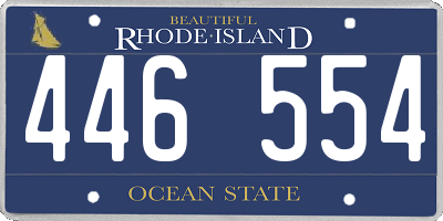 RI license plate 446554