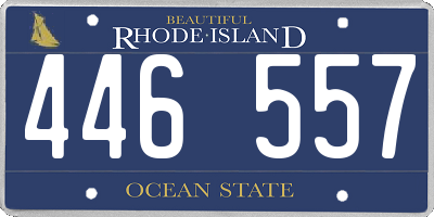 RI license plate 446557