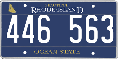 RI license plate 446563
