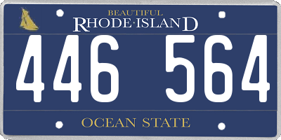 RI license plate 446564