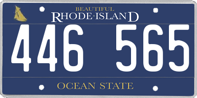 RI license plate 446565
