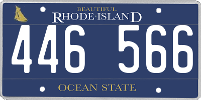 RI license plate 446566