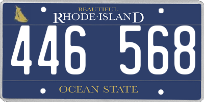 RI license plate 446568
