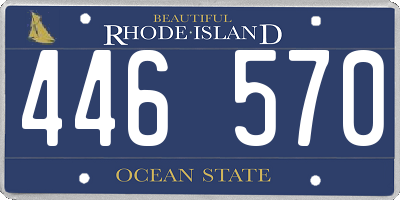 RI license plate 446570
