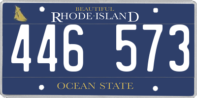RI license plate 446573