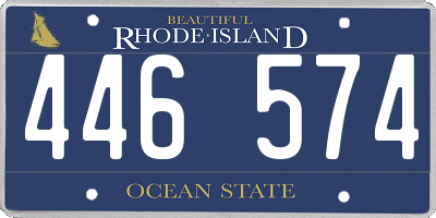 RI license plate 446574