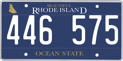 RI license plate 446575