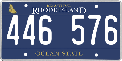 RI license plate 446576