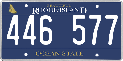 RI license plate 446577