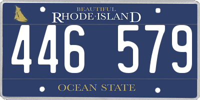 RI license plate 446579