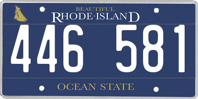RI license plate 446581