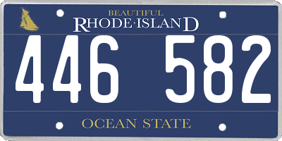 RI license plate 446582