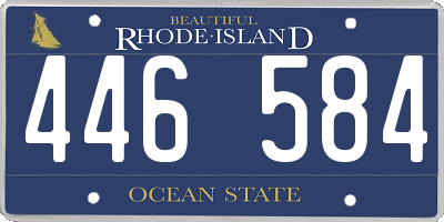 RI license plate 446584