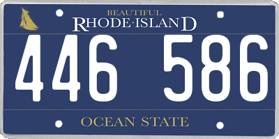 RI license plate 446586
