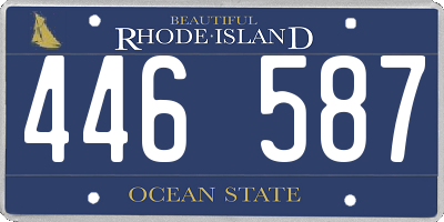 RI license plate 446587