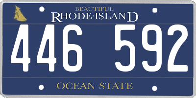 RI license plate 446592