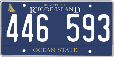 RI license plate 446593