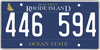 RI license plate 446594