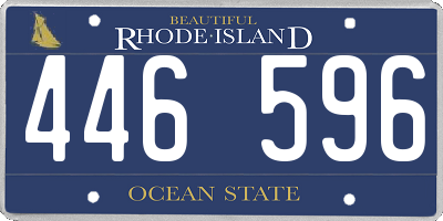 RI license plate 446596