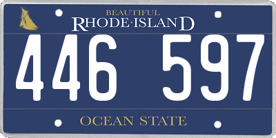 RI license plate 446597