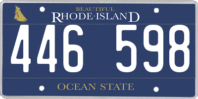 RI license plate 446598