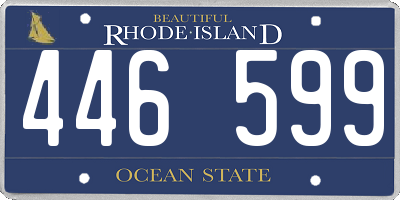 RI license plate 446599