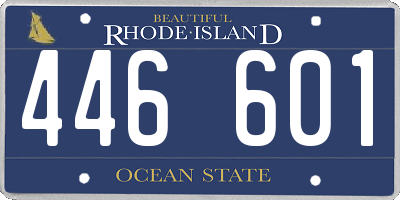 RI license plate 446601