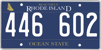 RI license plate 446602