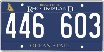 RI license plate 446603