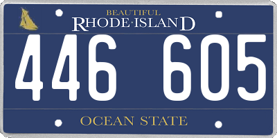 RI license plate 446605