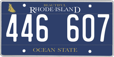 RI license plate 446607